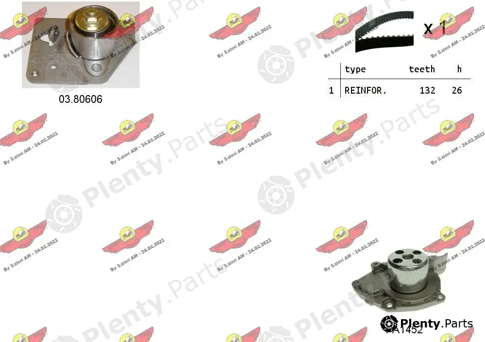 Autokit 04.5105PA2 — Water Pump & Timing Belt Kit