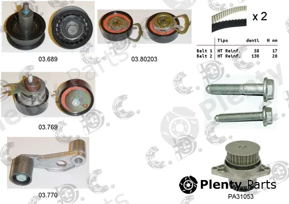 Autokit 04.5128PA2 — Water Pump & Timing Belt Kit