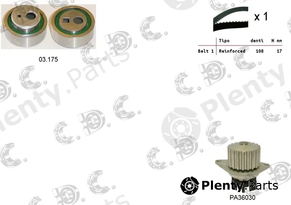Autokit 04.5307PA — Water Pump & Timing Belt Kit