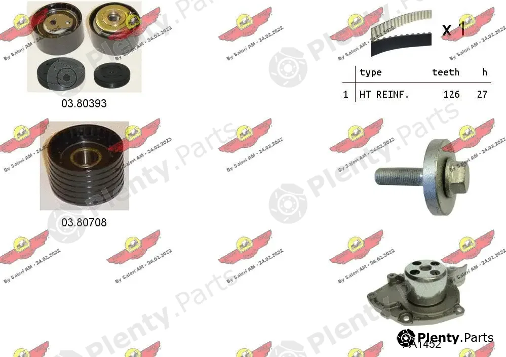 Autokit 04.5262PA — Water Pump & Timing Belt Kit