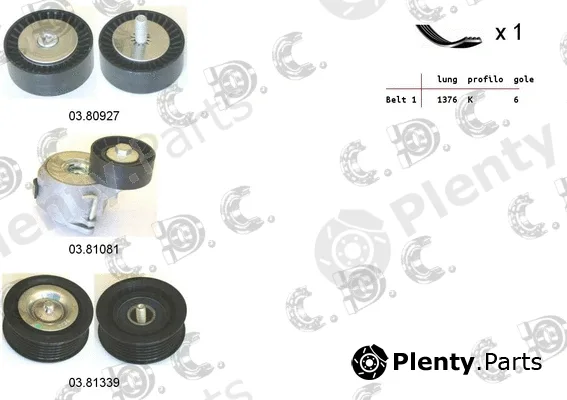 Autokit 06.0113 — V-Ribbed Belt Set