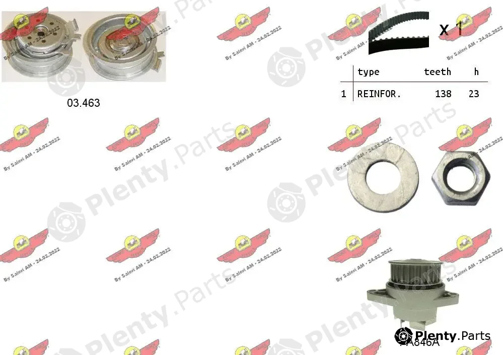 Autokit 04.5011PA2 — Water Pump & Timing Belt Kit
