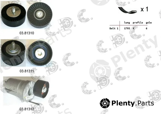 Autokit 06.0095 — V-Ribbed Belt Set