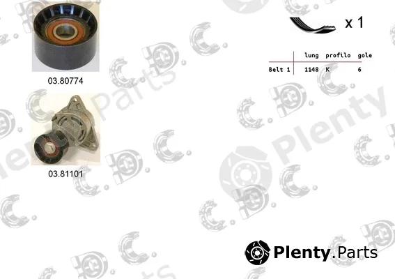 Autokit 06.0026 — V-Ribbed Belt Set