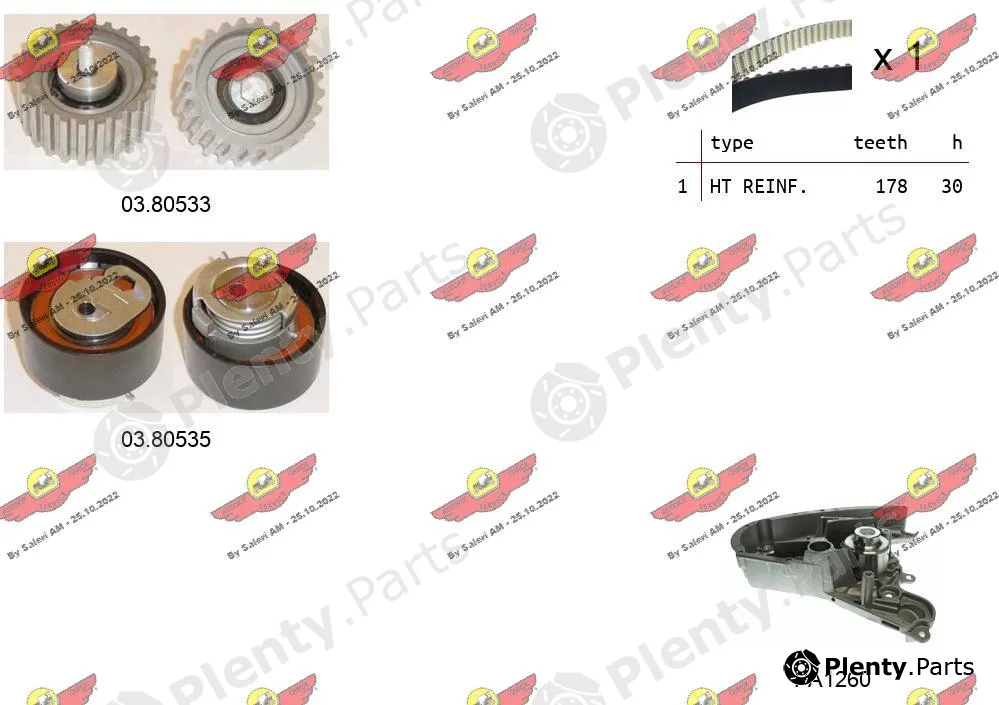 Autokit 04.5114PA — Water Pump & Timing Belt Kit