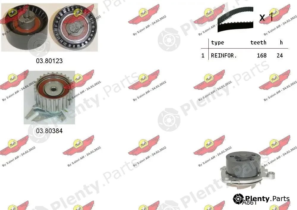 Autokit 04.5136PA — Water Pump & Timing Belt Kit