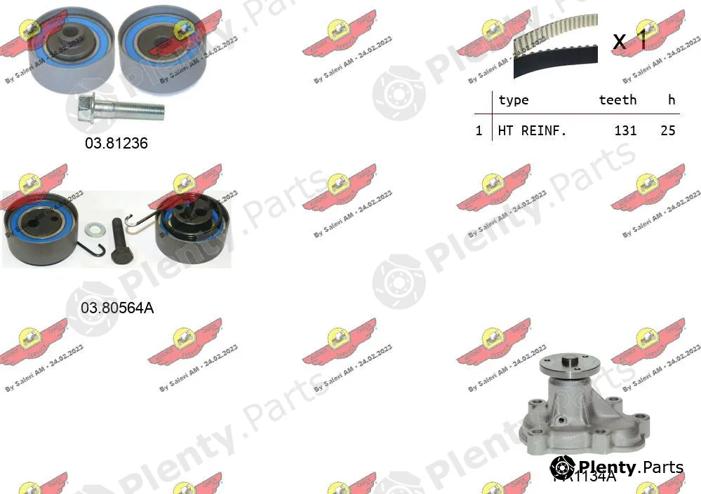 Autokit 04.5057APA2 — Water Pump & Timing Belt Kit