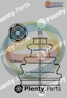 Multiparts 21-990408 — Bellow Kit, drive shaft