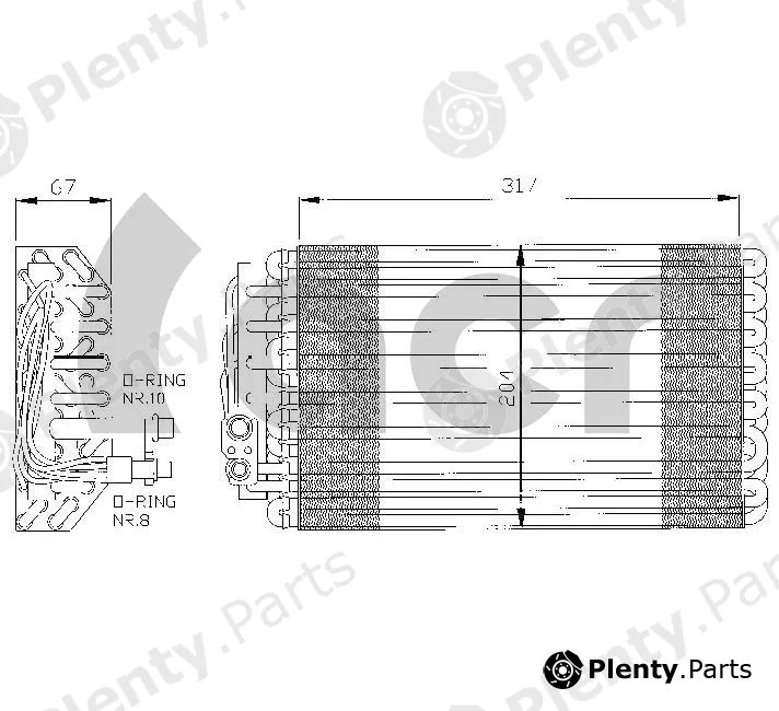 ACR 310117 — Evaporator, air conditioning