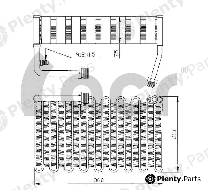 ACR 310018 — Evaporator, air conditioning