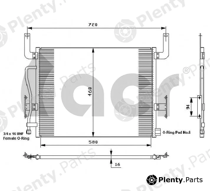 ACR 300580 — Condenser, air conditioning