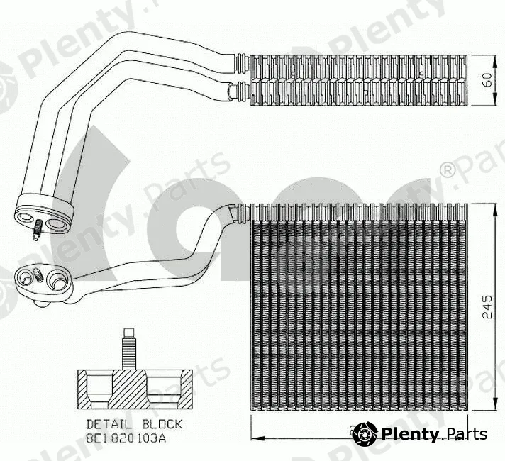 ACR 310169 — Evaporator, air conditioning