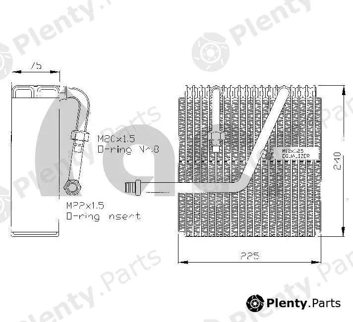 ACR 310114 — Evaporator, air conditioning