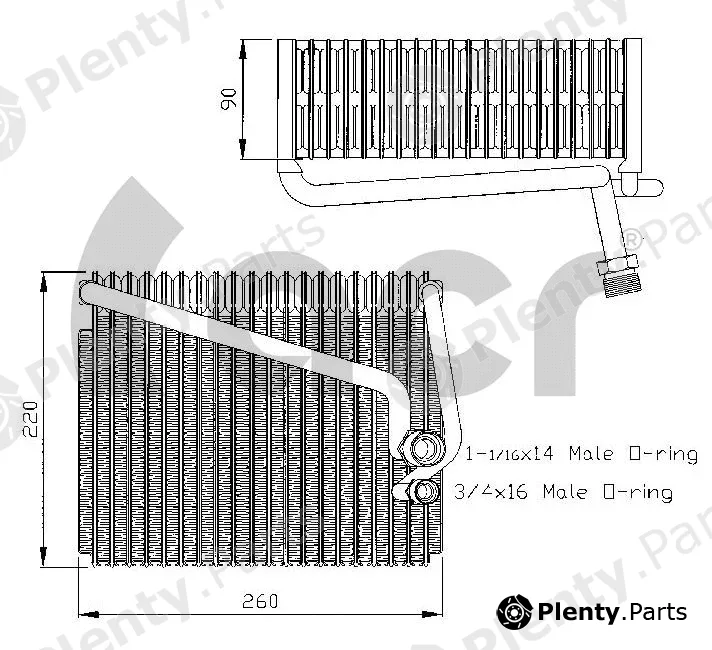 ACR 310128 — Evaporator, air conditioning