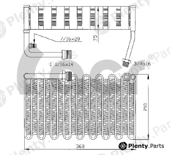 ACR 310101 — Evaporator, air conditioning