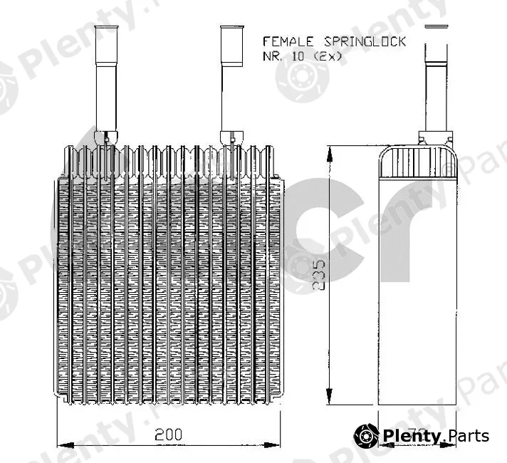 ACR 310008 — Evaporator, air conditioning