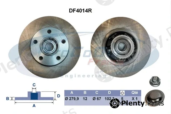 Procodis France DF4014R — Brake Disc