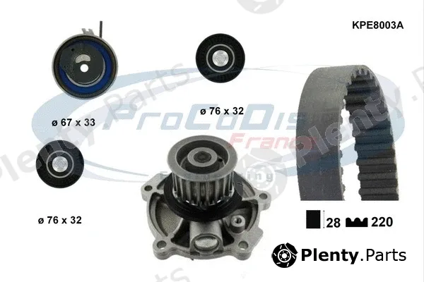 Procodis France KPE8003A — Water Pump & Timing Belt Kit