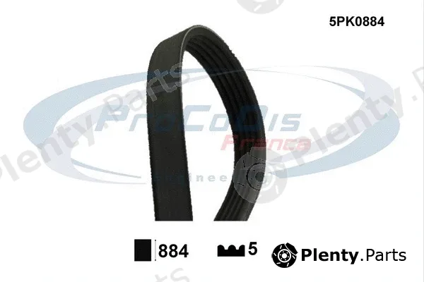 Procodis France 5PK0884 — V-Ribbed Belt