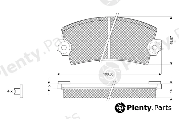 Procodis France PF10432 — Brake Pad Set, disc brake