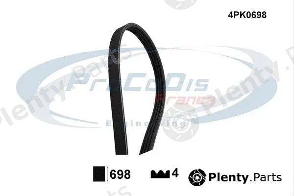 Procodis France 4PK0698 — V-Ribbed Belt