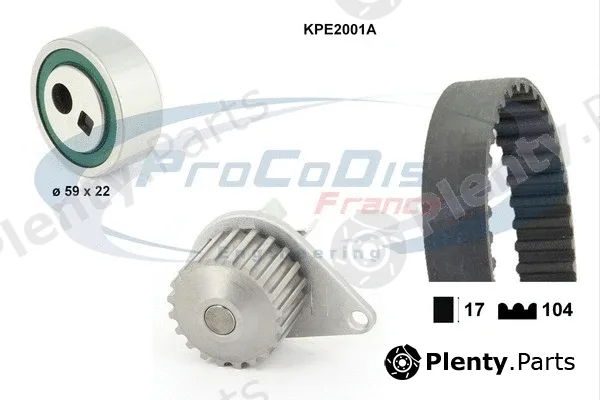 Procodis France KPE2001A — Water Pump & Timing Belt Kit