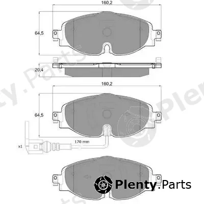 Procodis France PF1697 — Brake Pad Set, disc brake