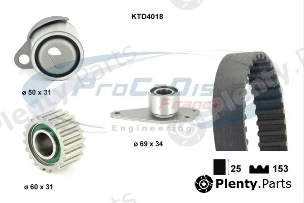 Procodis France KTD4018 — Timing Belt Kit