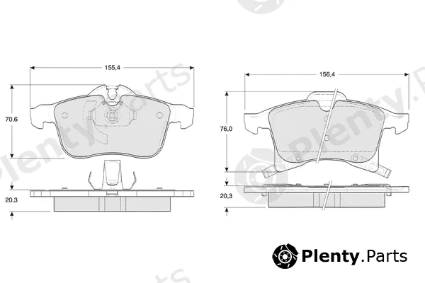 Procodis France PF1300 — Brake Pad Set, disc brake