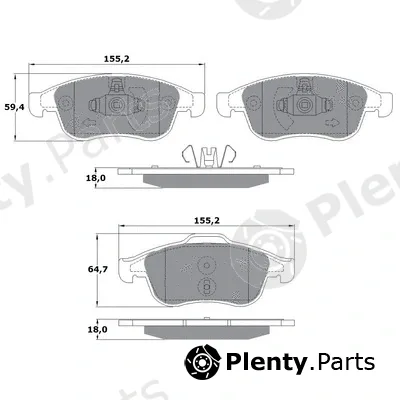 Procodis France PF1641 — Brake Pad Set, disc brake