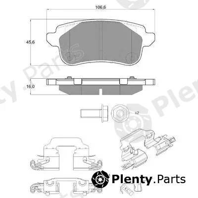 Procodis France PF1866 — Brake Pad Set, disc brake