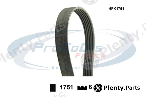 Procodis France 6PK1751 — V-Ribbed Belt