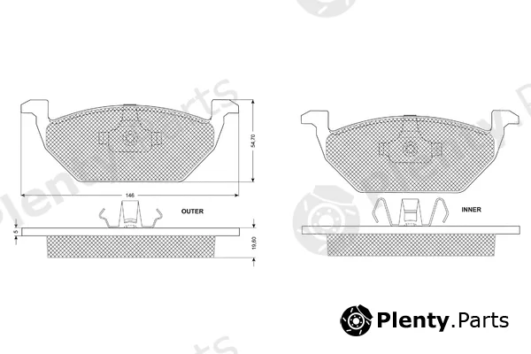 Procodis France PF1210 — Brake Pad Set, disc brake