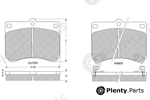 Procodis France PF1168 — Brake Pad Set, disc brake