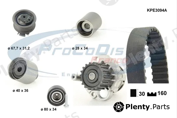 Procodis France KPE3094A — Water Pump & Timing Belt Kit