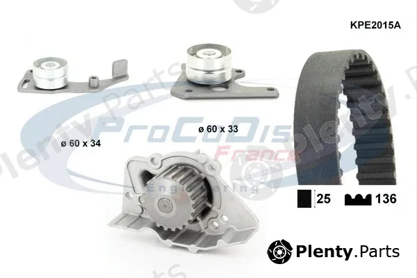 Procodis France KPE2015A — Water Pump & Timing Belt Kit