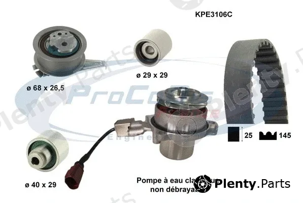 Procodis France KPE3106C — Water Pump & Timing Belt Kit