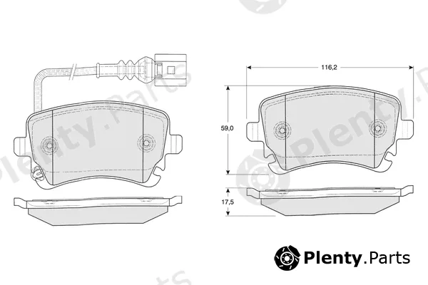 Procodis France PF1396 — Brake Pad Set, disc brake