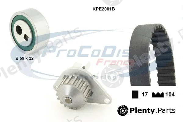 Procodis France KPE2001B — Water Pump & Timing Belt Kit