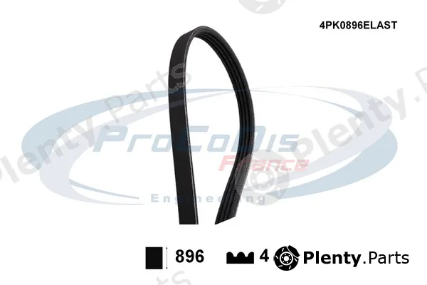Procodis France 4PK0896ELAST — V-Ribbed Belt