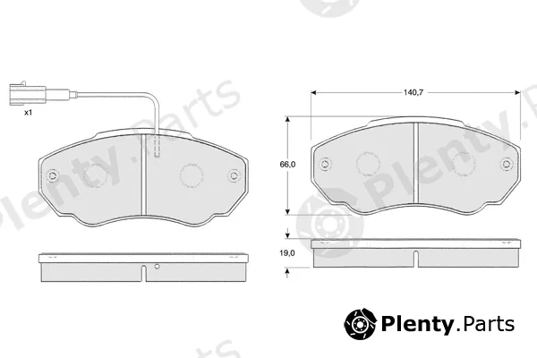 Procodis France PF1245 — Brake Pad Set, disc brake