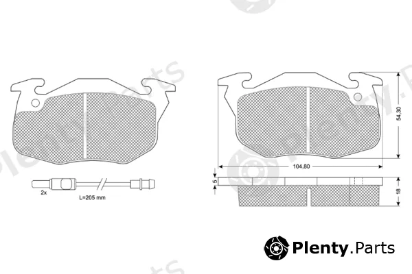 Procodis France PF1034 — Brake Pad Set, disc brake