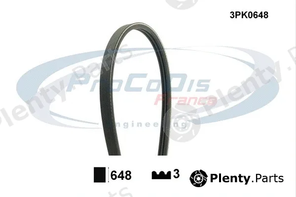 Procodis France 3PK0648 — V-Ribbed Belt