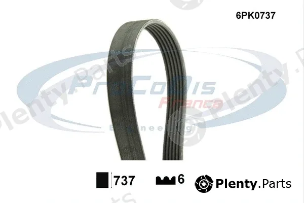 Procodis France 6PK0737 — V-Ribbed Belt