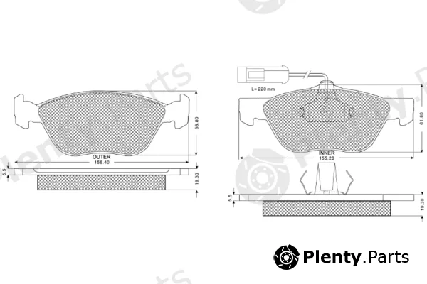 Procodis France PF1184 — Brake Pad Set, disc brake