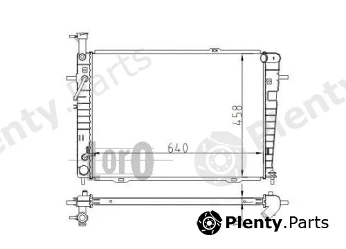 Abakus 019-017-0014-B — Radiator, engine cooling