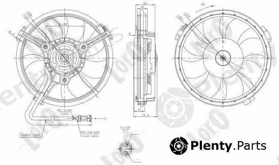 Abakus 003-014-0011 — Fan, engine cooling