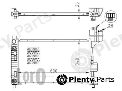 Abakus 054-017-0014-B — Radiator, engine cooling