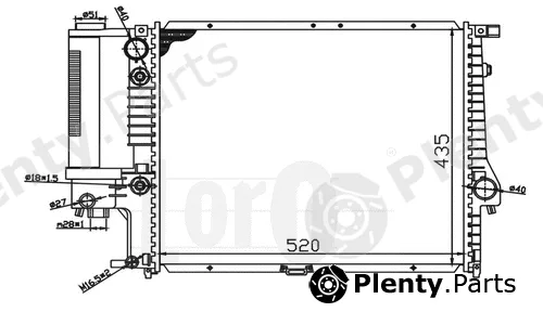 Abakus 004-017-0019 — Radiator, engine cooling