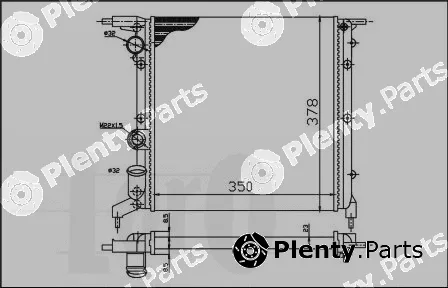 Abakus 042-017-0017 — Radiator, engine cooling